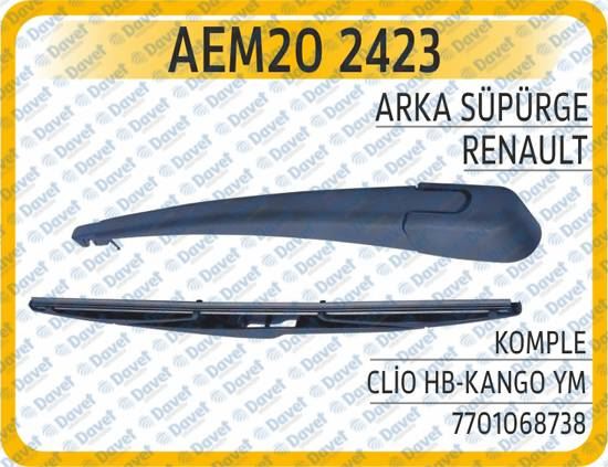 AEM 202423 Arka Silecek Supurgesi Komple Renault Clio Hb-Kangoo Ym
